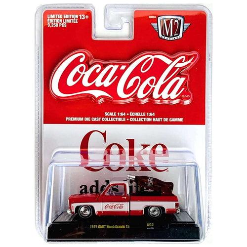 1975 GMC Sierra Grande 15 - Coca-Cola with Guitar, Red Chrome Details, Red Interior & Red Rims (Chase)