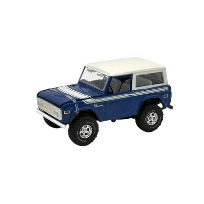 1976 Ford Bronco - Blue & White (Auto-Haulers Set, Silver rims, Deluxe)