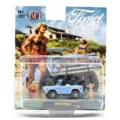 1976 Ford Bronco - Light Blue (Auto-Figs with figures, Walmart Exclusive)