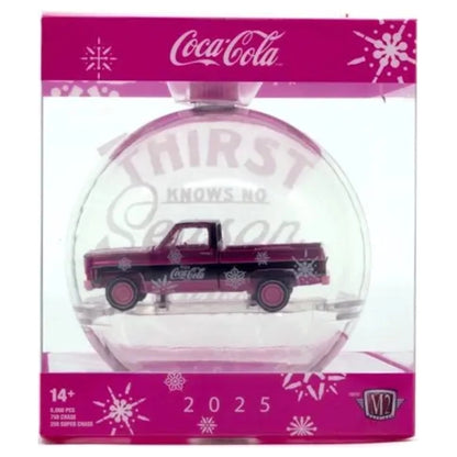 1976 GMC Sierra Grande 15 - Coca-Cola Holiday Ornament (Silver Chrome Rims & Details)