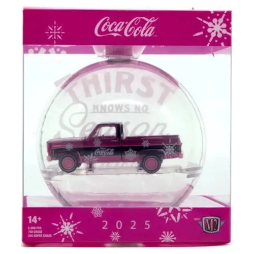 1976 GMC Sierra Grande 15 - Coca-Cola Holiday Ornament (Silver Chrome Rims & Details)