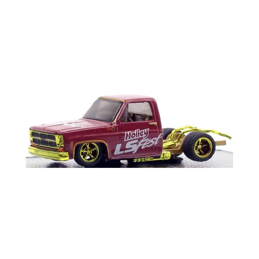 1976 GMC Sierra Grande 15 - Custom - Red Holley LS Fest Livery, Silver Chrome Rims
