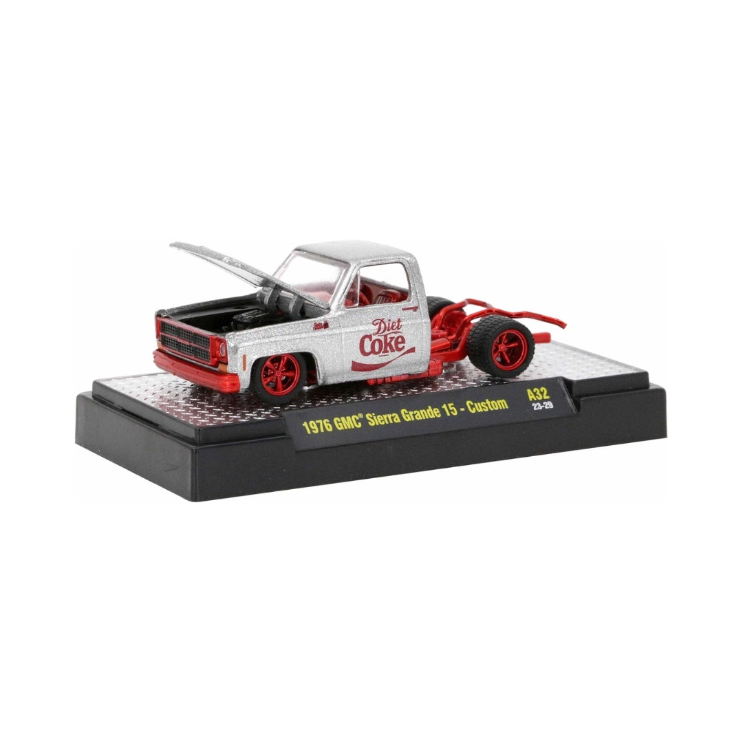 1976 GMC Sierra Grande 15 - Custom - White & Red Diet Coke Livery, Silver Chrome Rims