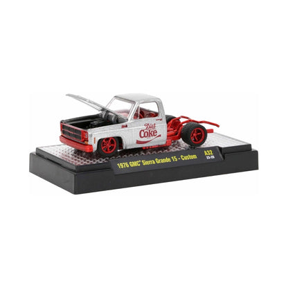 1976 GMC Sierra Grande 15 - Custom - White & Red Diet Coke Livery, Silver Chrome Rims