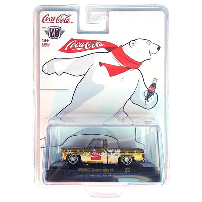 1976 GMC Sierra Grande 15 - Custom Coca-Cola Christmas (Yellow, Walmart Exclusive, Coca-Cola Series Release SK08)