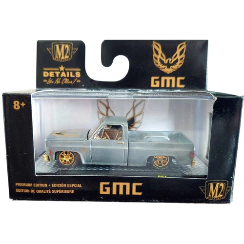 1976 GMC Sierra Grande 15 - Custom Silver, Gold Chrome Details, Gold Interior, Gold Rims (Super Chase)