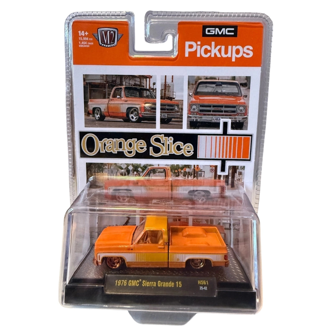 1976 GMC Sierra Grande 15 - Orange (Silver Chrome Rims & Details)