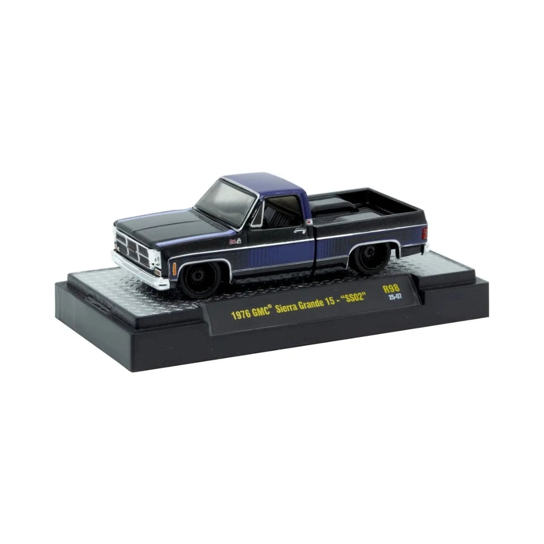 1976 GMC Sierra Grande 15 - "SS02" Black & Purple Chase (Purple Details, Rims & Interior)