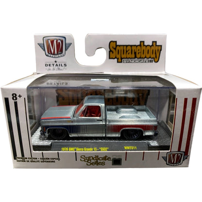 1976 GMC Sierra Grande 15 - SS02 Silver with Blue Lower Body Stripe (Super Chase)