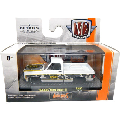 1976 GMC Sierra Grande 15 - White/Black/Yellow Accel Ignition Livery (Walmart Exclusive)