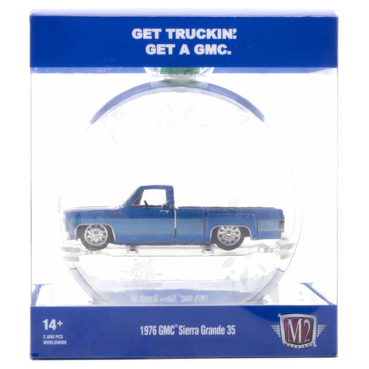 1976 GMC Sierra Grande 35 - Blue Holiday Ornament (AutoZone Exclusive)