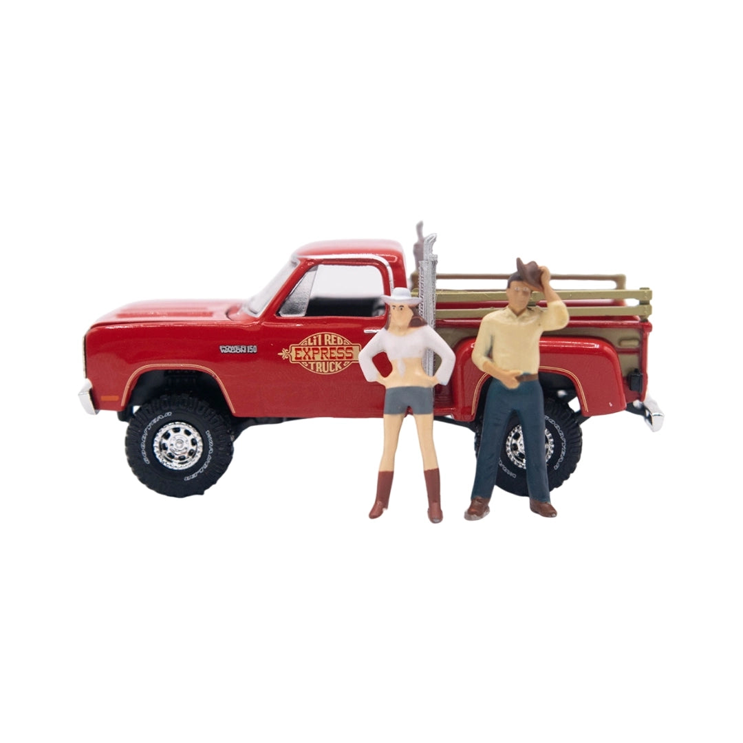 1978 Dodge Power Wagon 150 - Li'l Red Express Custom - Red (Auto-Figs Release 08, Walmart Exclusive, Includes Figures)