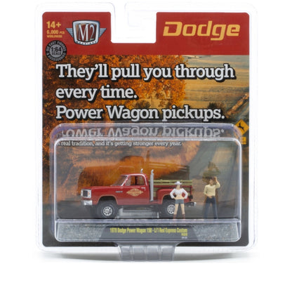 1978 Dodge Power Wagon 150 - Li'l Red Express Custom - Red (Auto-Figs Release 08, Walmart Exclusive, Includes Figures)