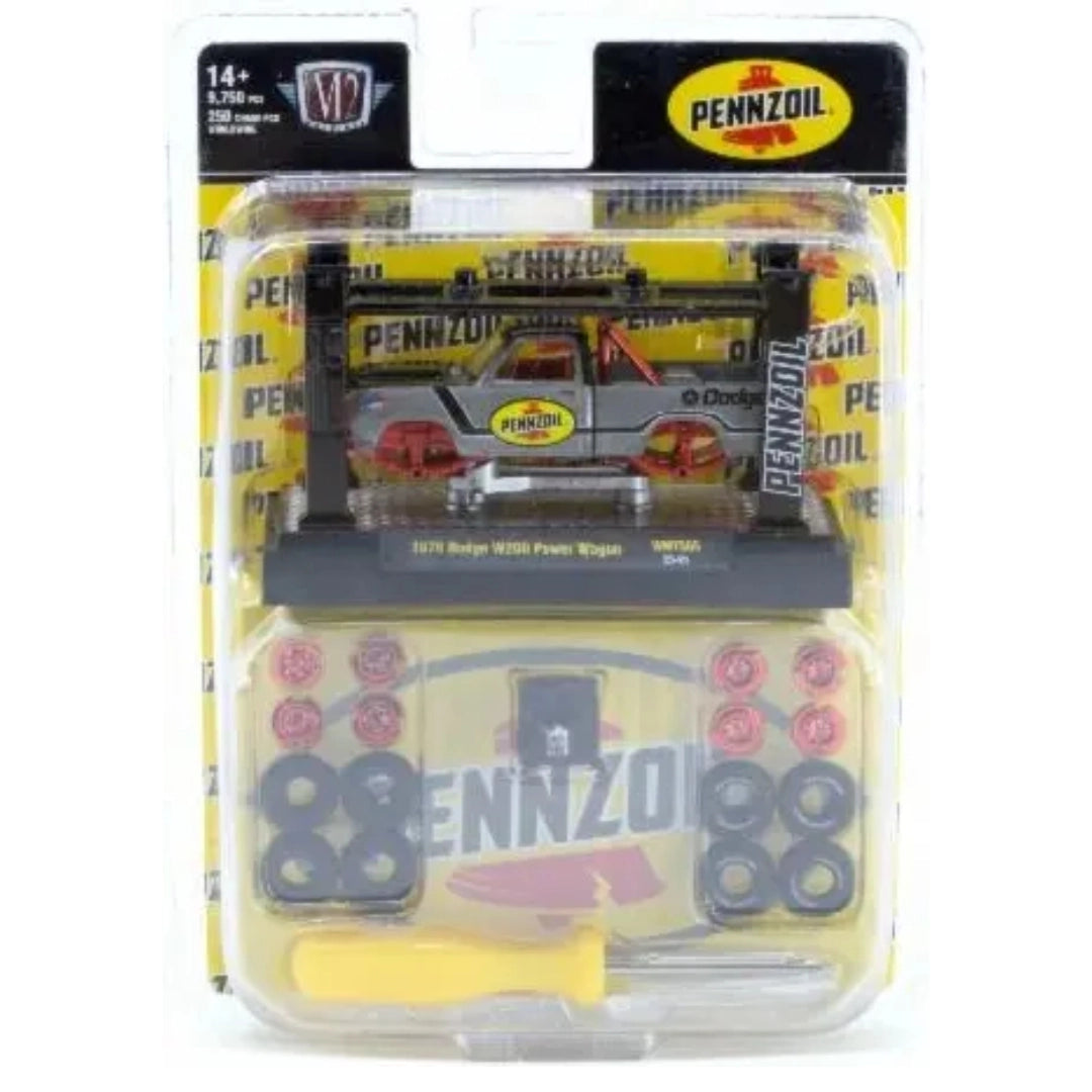 1978 Dodge W200 Power Wagon - Gray & Red (Pennzoil, Red Rims, Walmart Exclusive, Super Chase, Limited Edition, WMTS05)