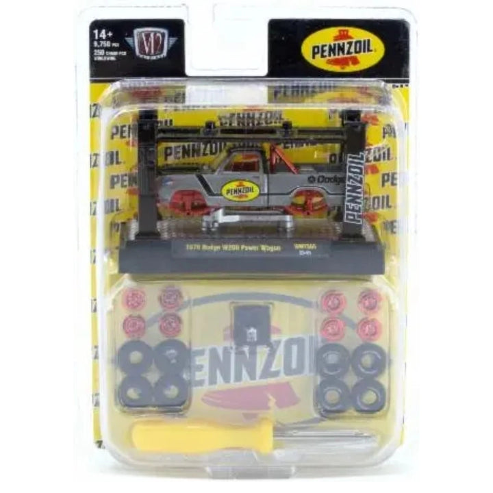 1978 Dodge W200 Power Wagon - Gray & Red (Pennzoil, Red Rims, Walmart Exclusive, Super Chase, Limited Edition, WMTS05)