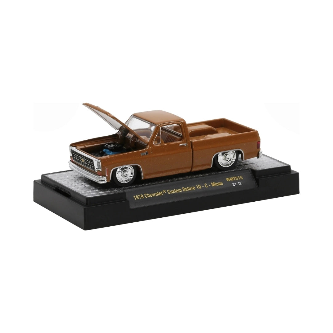 1979 Chevrolet Custom Deluxe 10 - C-Minus Brown Premium Range / Silver Grille & Bumpers, Yellow Rims, Dark Brown Interior