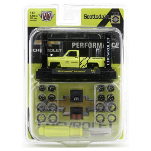 1979 Chevrolet Scottsdale - Yellow Chevrolet Racing (Black Rims, Details & Interior)