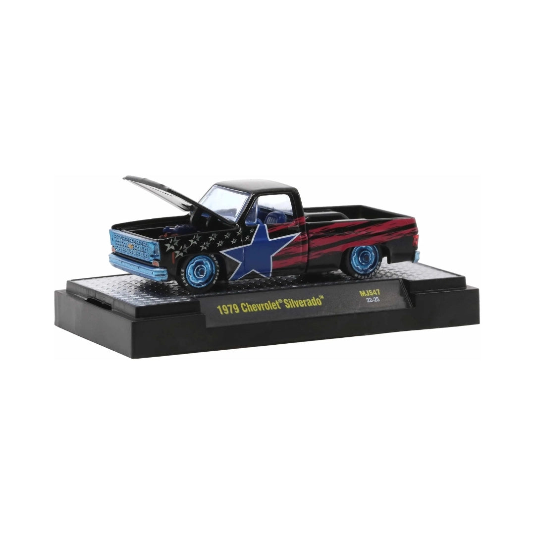 1979 Chevrolet Silverado - Black Stars & Stripes (Gray Chrome Details)