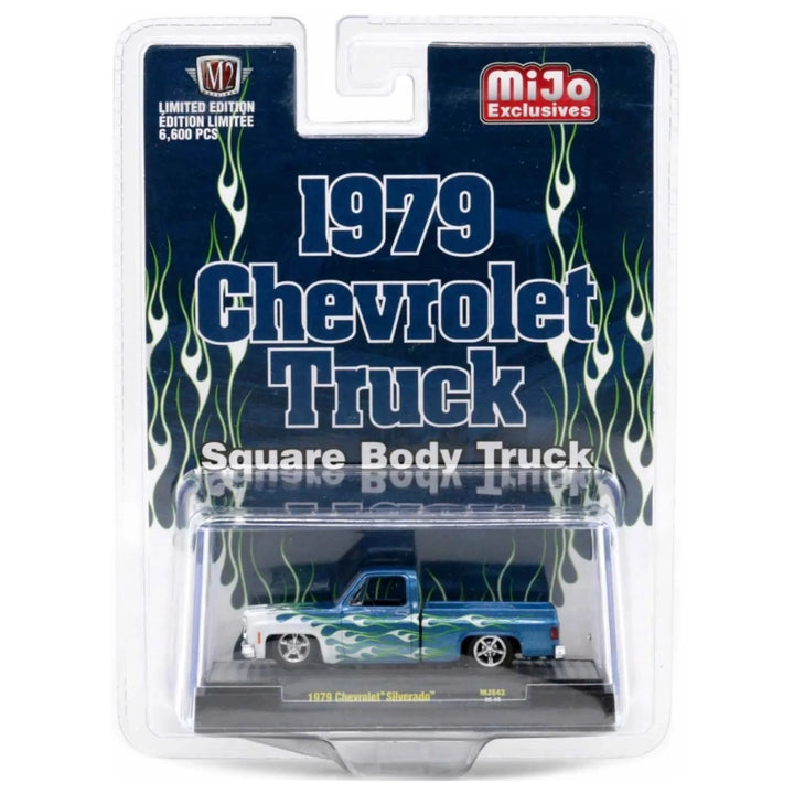 1979 Chevrolet Silverado - Blue & White Flames Chase (Blue Chrome Details, Blue Interior)