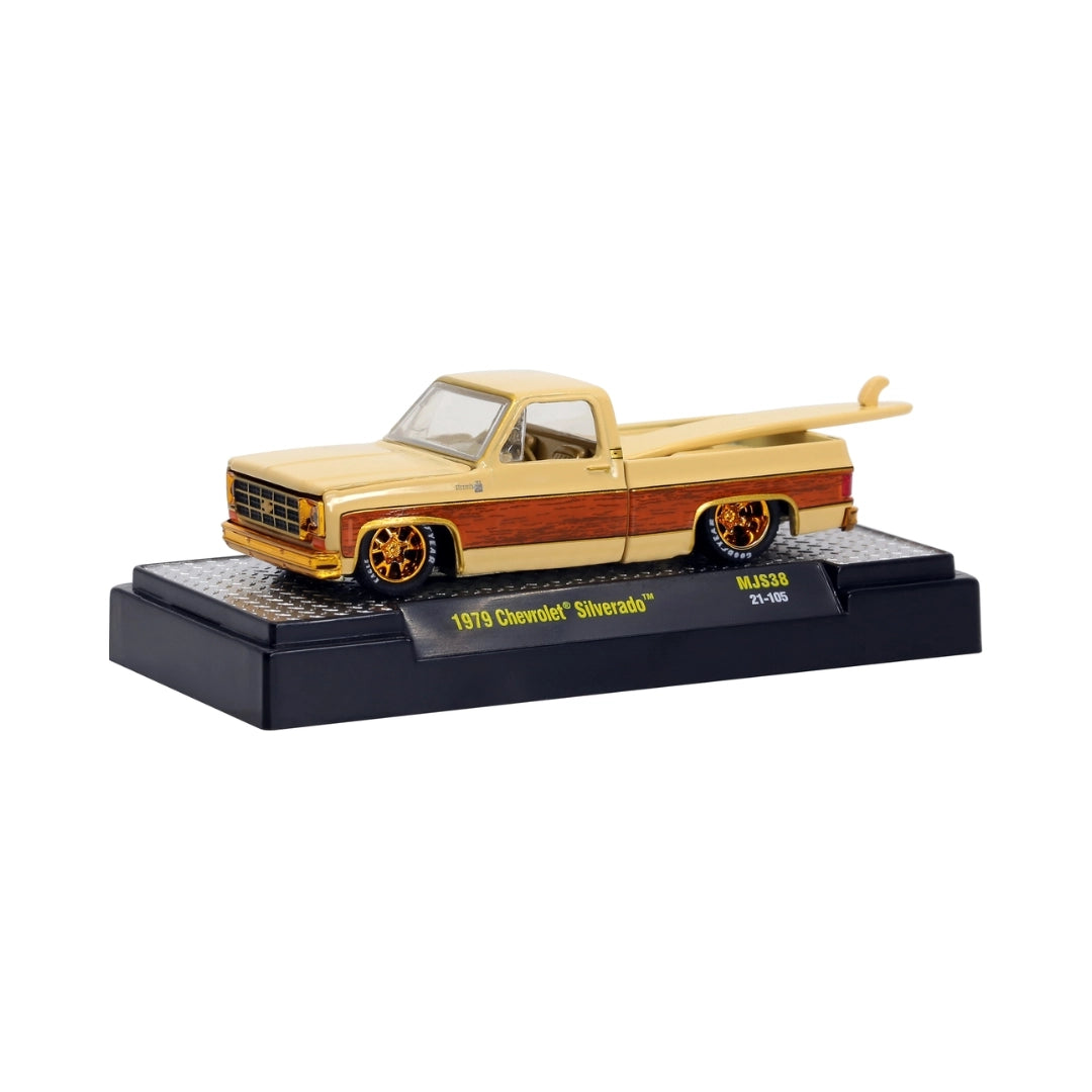 1979 Chevrolet Silverado - Cream & Orange Surf Truck (Silver Chrome Grille & Bumpers, Copper Rims & Interior)
