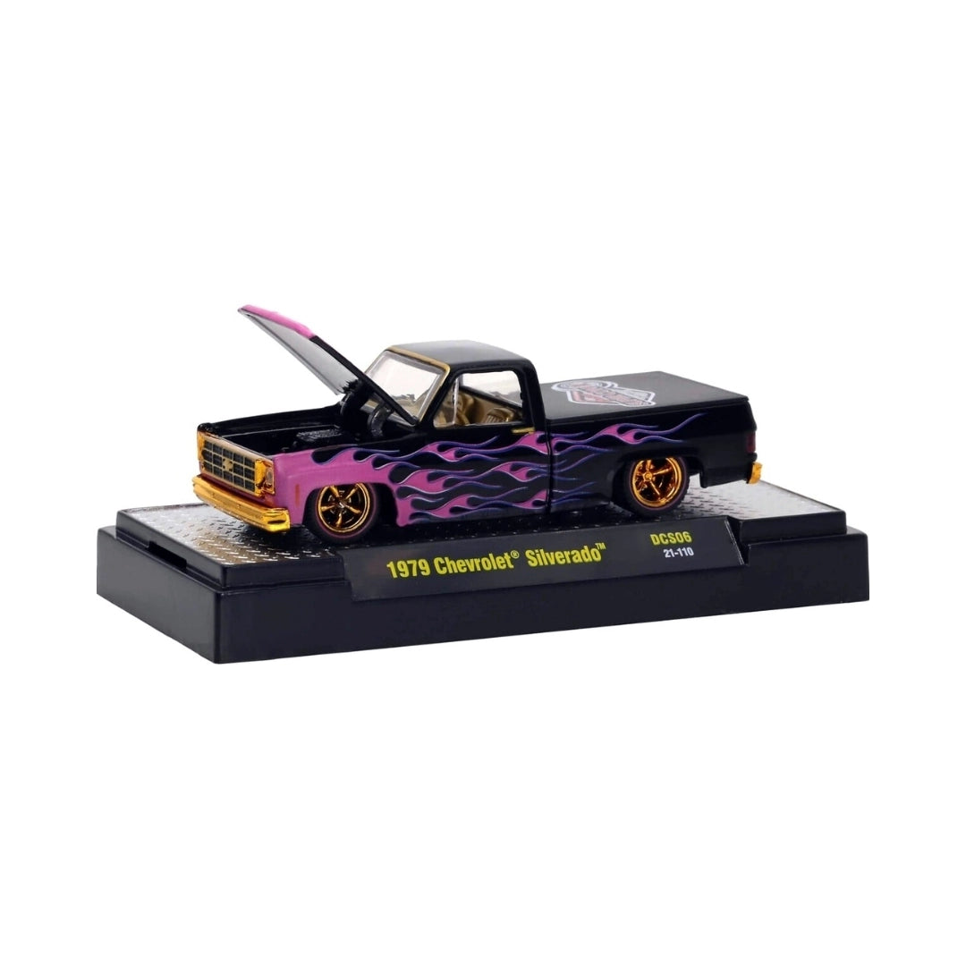1979 Chevrolet Silverado - Purple & Black Flames Chase (Diecast Supercon Las Vegas Exclusive)