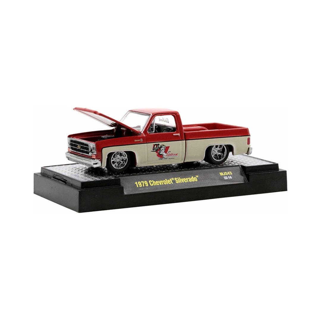 1979 Chevrolet Silverado - Red & White (Silver Chrome Details, Black Interior)