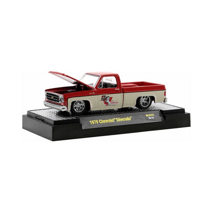 1979 Chevrolet Silverado - Red & White (Silver Chrome Details, Black Interior)