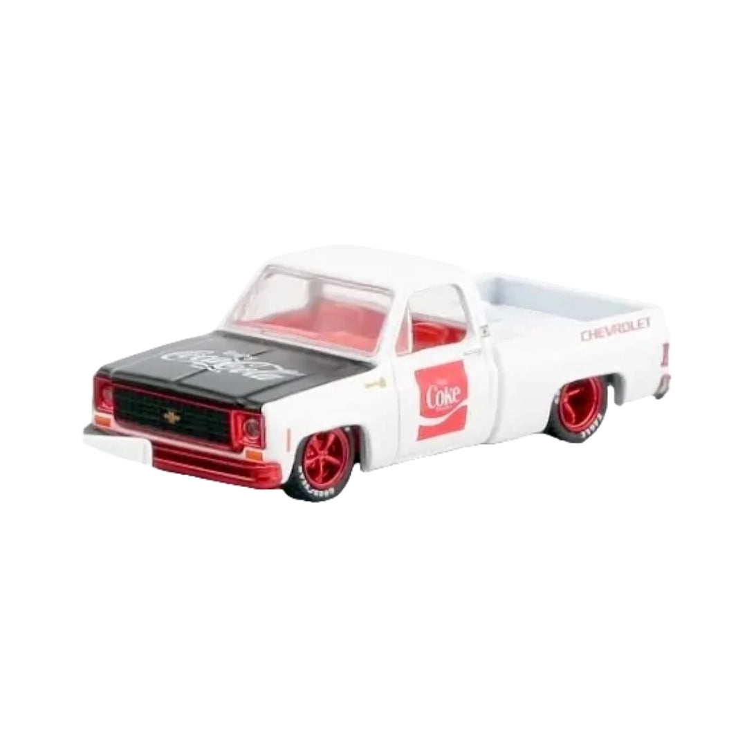 1979 Chevrolet Silverado - White & Black, Silver Chrome Bumpers & Grille, Black Rims & Interior