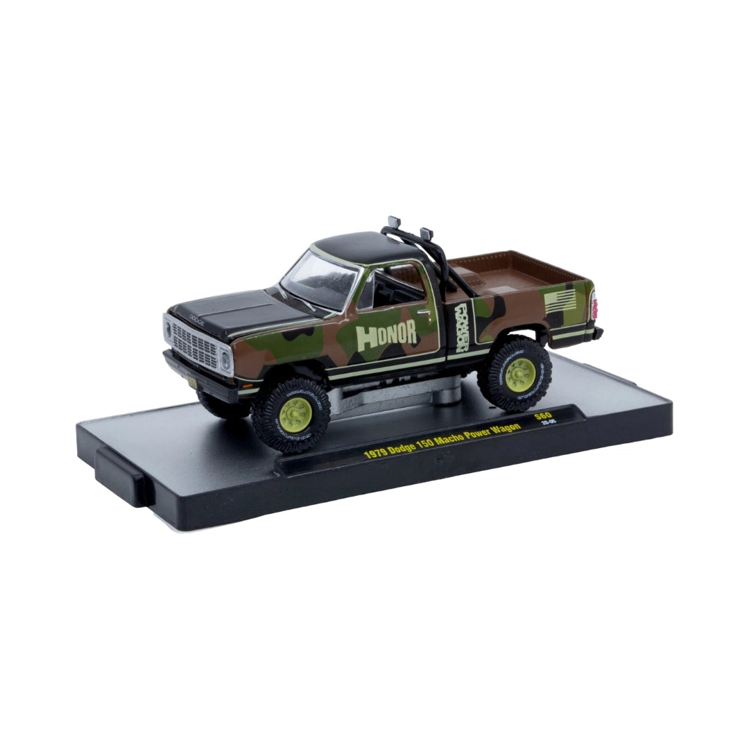 1979 Dodge 150 Macho Power Wagon - Green & Black (M2 Machines S60 Release 60, Limited Edition, Goodyear Tires)