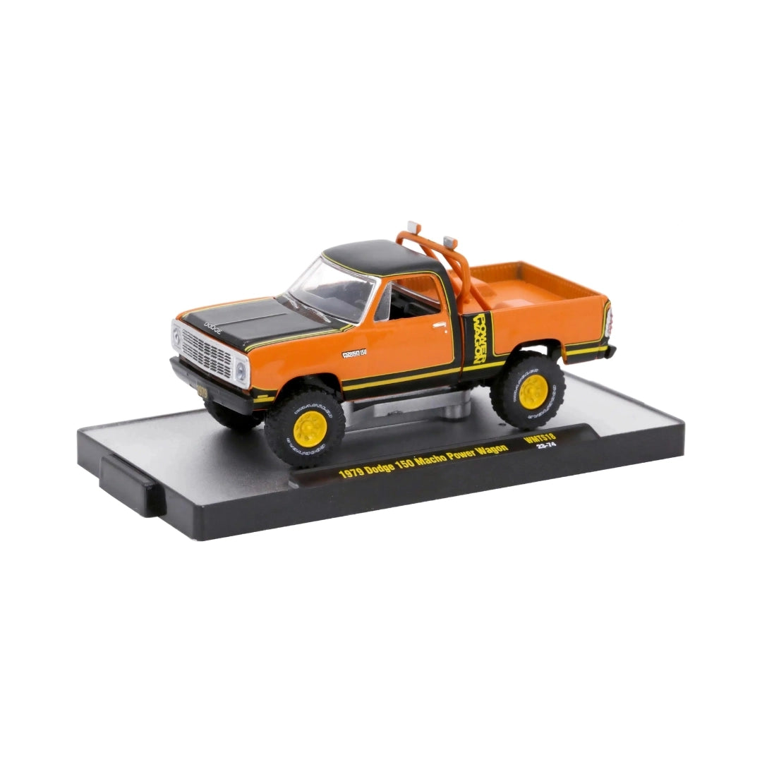 1979 Dodge 150 Macho Power Wagon - Orange & Black (Walmart Exclusive, WMTS18, Limited Edition, Yellow Rims)
