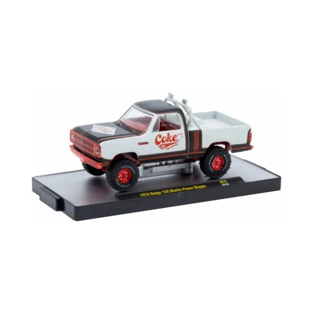 1979 Dodge 150 Macho Power Wagon - White (Coca-Cola, Red Chrome Details & Rims, Red Interior, Chase, Limited Edition)