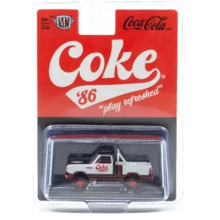 1979 Dodge 150 Macho Power Wagon - White (Coca-Cola, Red Chrome Details & Rims, Red Interior, Chase, Limited Edition)