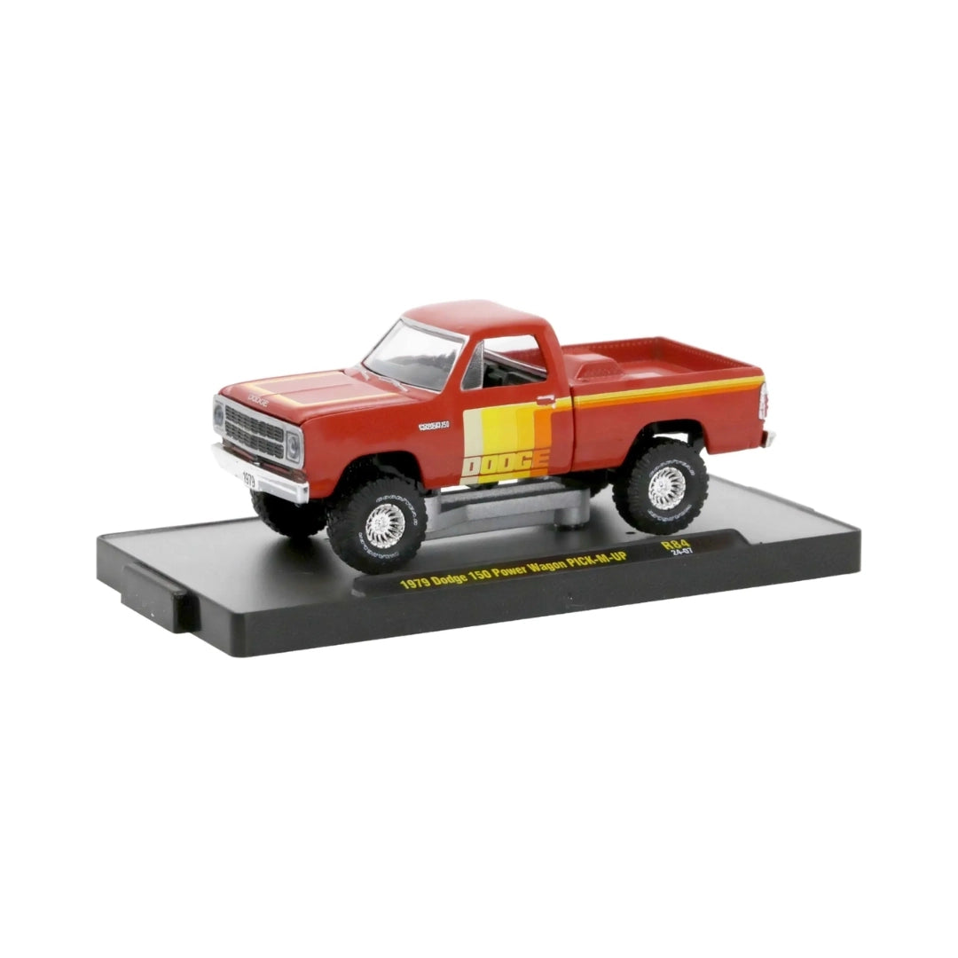 1979 Dodge 150 Power Wagon PICK-M-UP - Red & Yellow (Silver Chrome Details, Black Interior, Limited Edition)