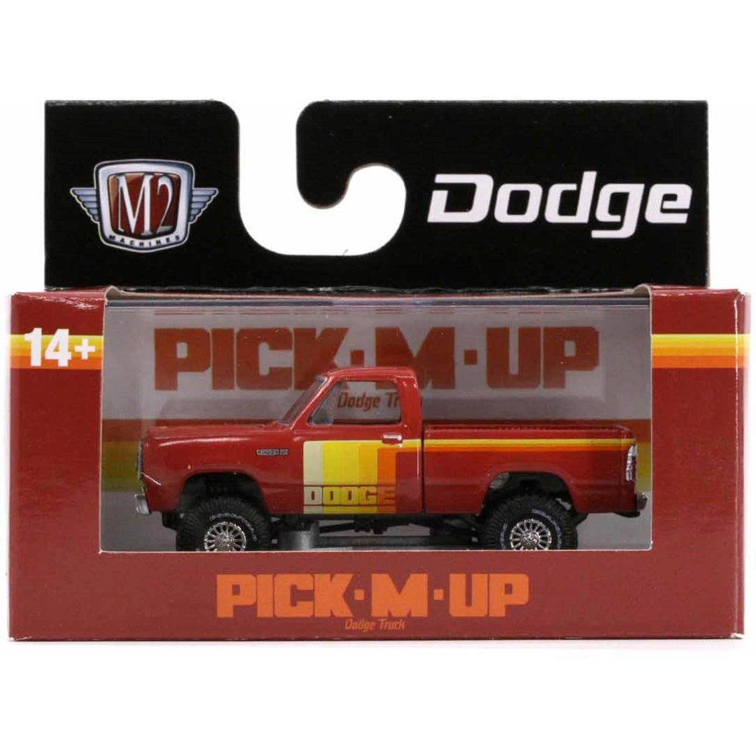 1979 Dodge 150 Power Wagon PICK-M-UP - Red & Yellow (Silver Chrome Details, Black Interior, Limited Edition)