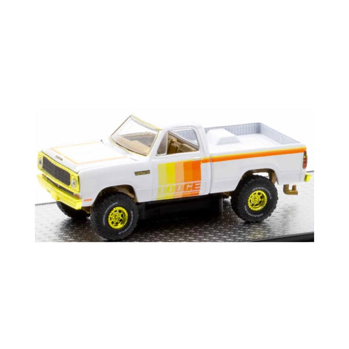 1979 Dodge 150 Power Wagon PICK-M-UP - White & Orange (Yellow Chrome Details, Yellow Rims, Chase, Limited Edition, Set Exclusive)