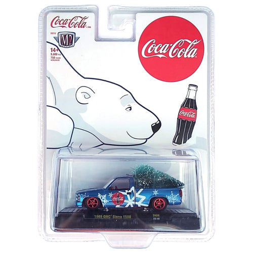 1989 GMC Sierra 1500 - Blue with Red Chrome (Coca-Cola Christmas) (Chase)