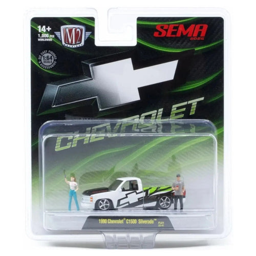 1990 Chevrolet C1500 Silverado - White & Black with Green Graphics