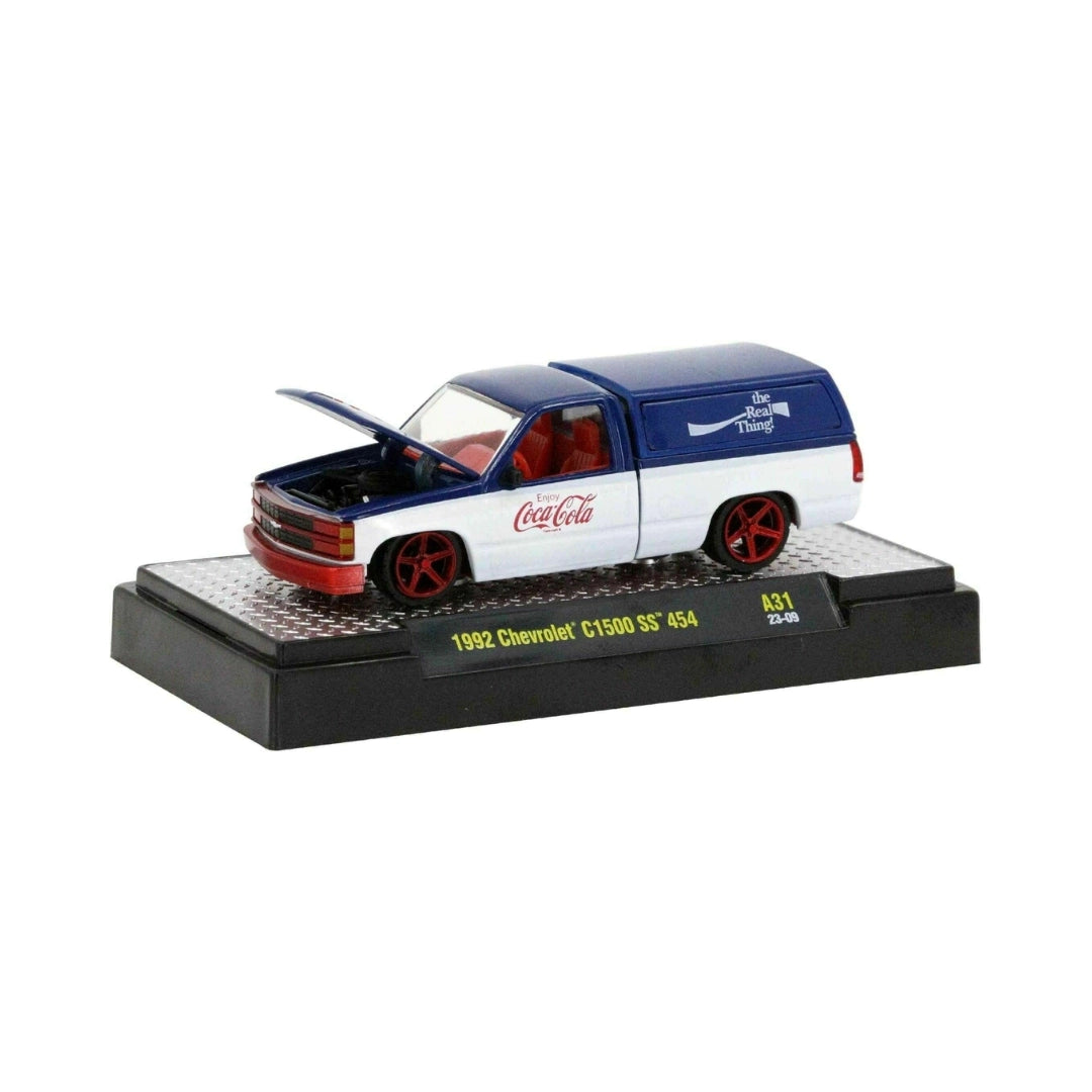 1992 Chevrolet C1500 SS 454 - White & Blue (Coca-Cola) with Red Chrome (Chase)