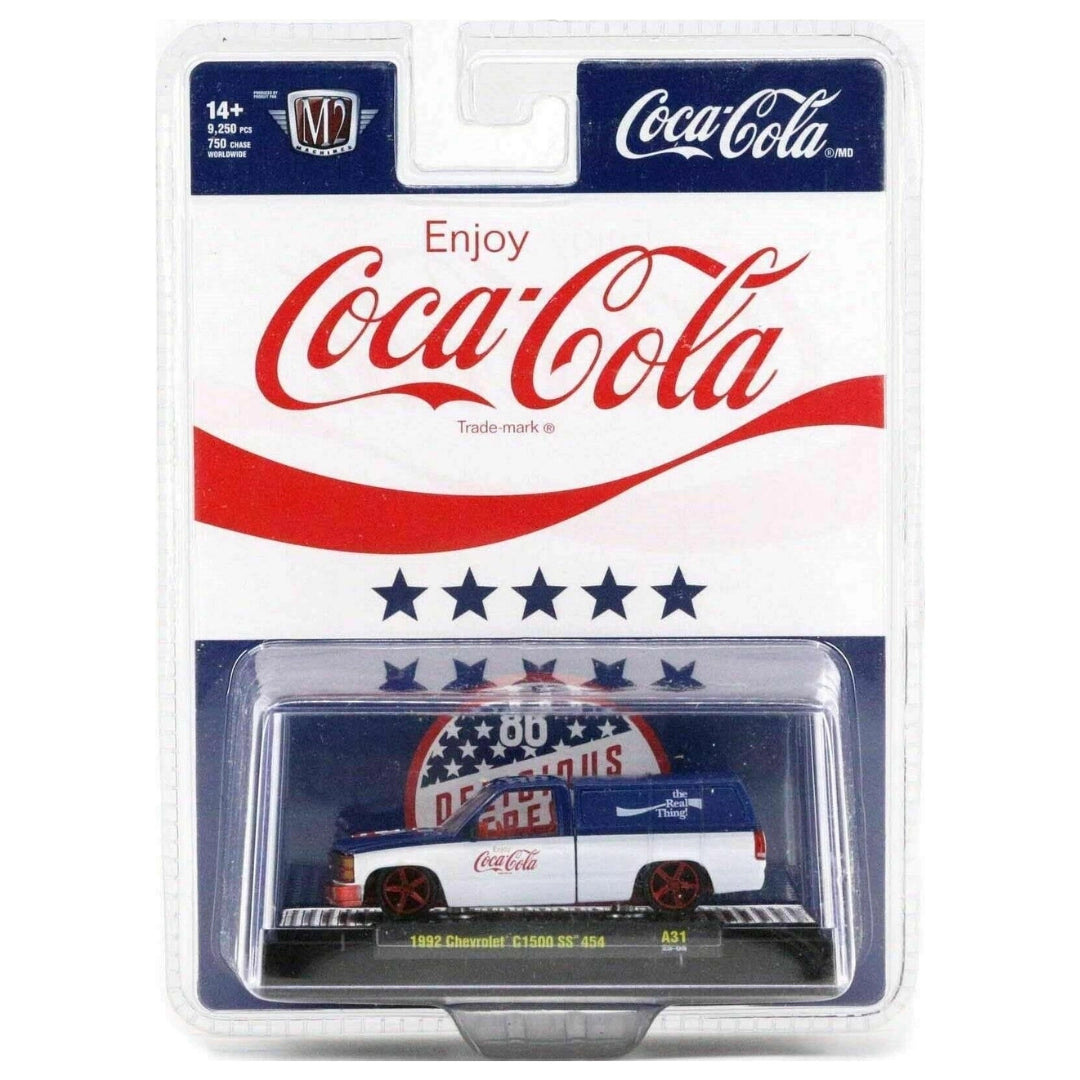 1992 Chevrolet C1500 SS 454 - White & Blue (Coca-Cola) with Red Chrome (Chase)