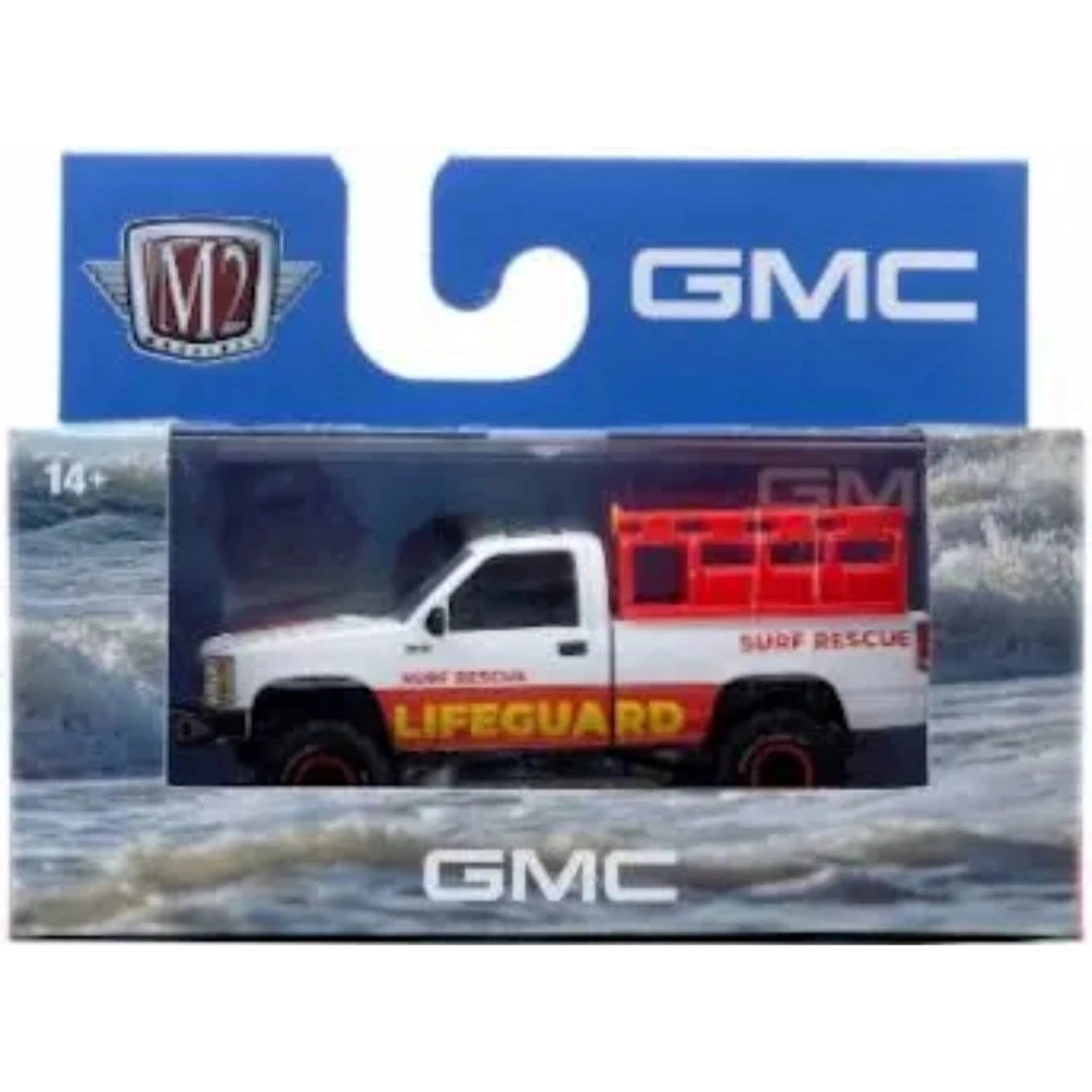 1998 GMC Sierra Grande 1500 4X4 - White/Orange (Lifeguard, Display Base)