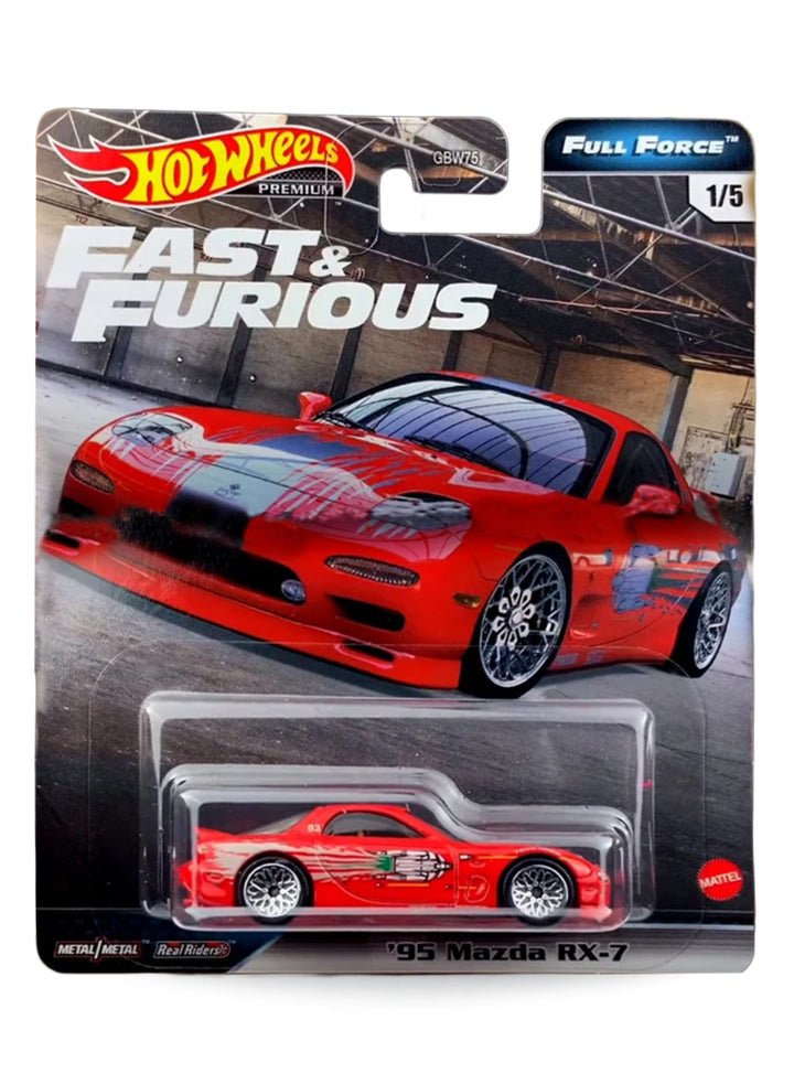 Hot Wheels Fast & Furious Premium Series Full Force 2020 '95 Mazda RX-7 FD 1:64 – Red