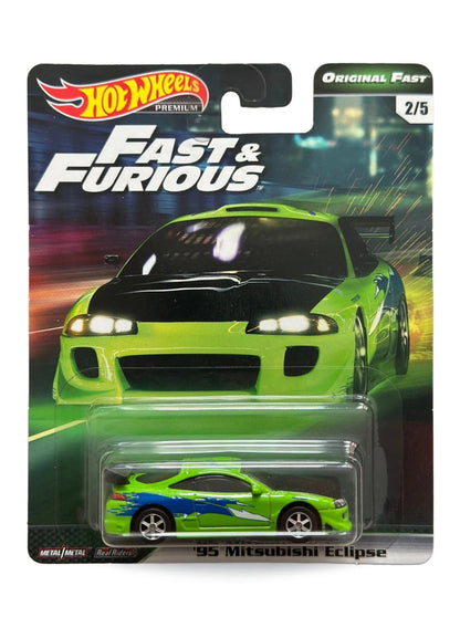 Hot Wheels Fast & Furious Premium Series Original Fast 2019 '95 Mitsubishi Eclipse 1:64 – Lime Green