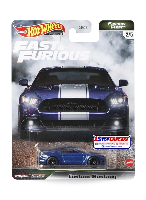Hot Wheels Fast & Furious Premium Series Furious Fleet 2021 Custom Mustang 1:64 – Deep Impact Blue