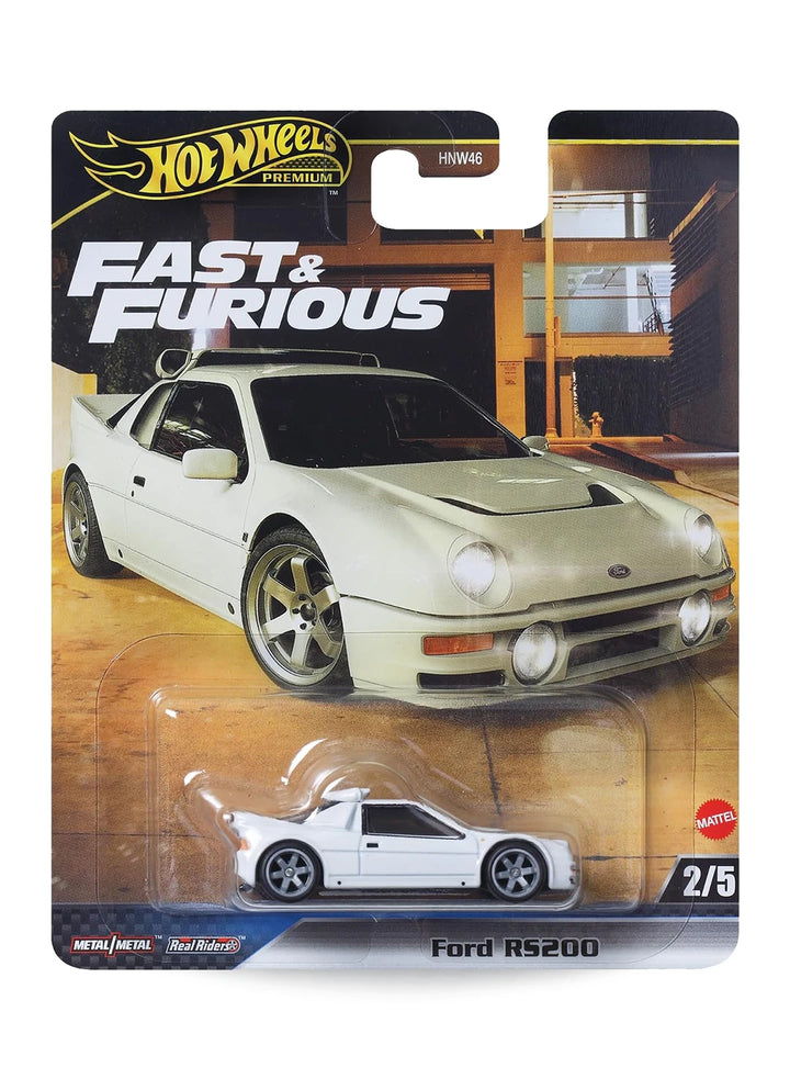 Hot Wheels Fast & Furious Premium Series Mix 1 2024 Ford RS200 1:64 – White
