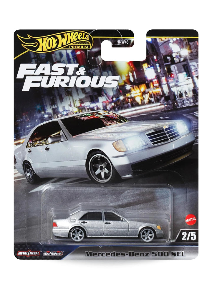 Hot Wheels Fast & Furious Premium Series Mix 3 2024 Mercedes-Benz 500 SEL 1:64 – Silver