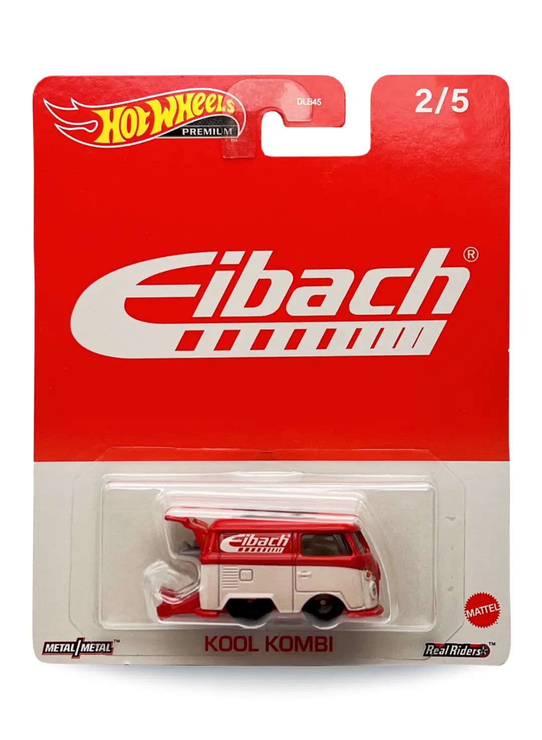 Hot Wheels Premium Pop Culture Speed Graphics Kool Kombi 1:64 scale premium diecast microbus mint on its original red Eibach branding blister card.