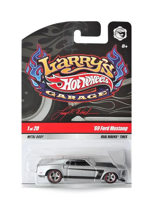 Hot Wheels Larry's Garage 2009 Ford  '69 Ford Mustang 1:64 – Metalflake Silver