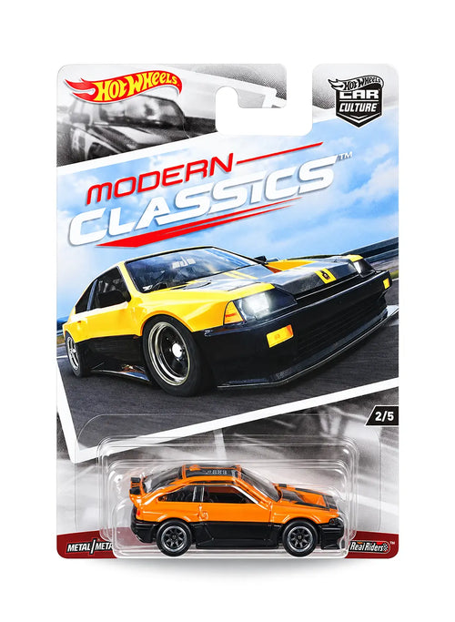 Hot Wheels Car Culture Modern Classics 2017 Honda '85 Honda CR-X 1:64 – Orange & Black