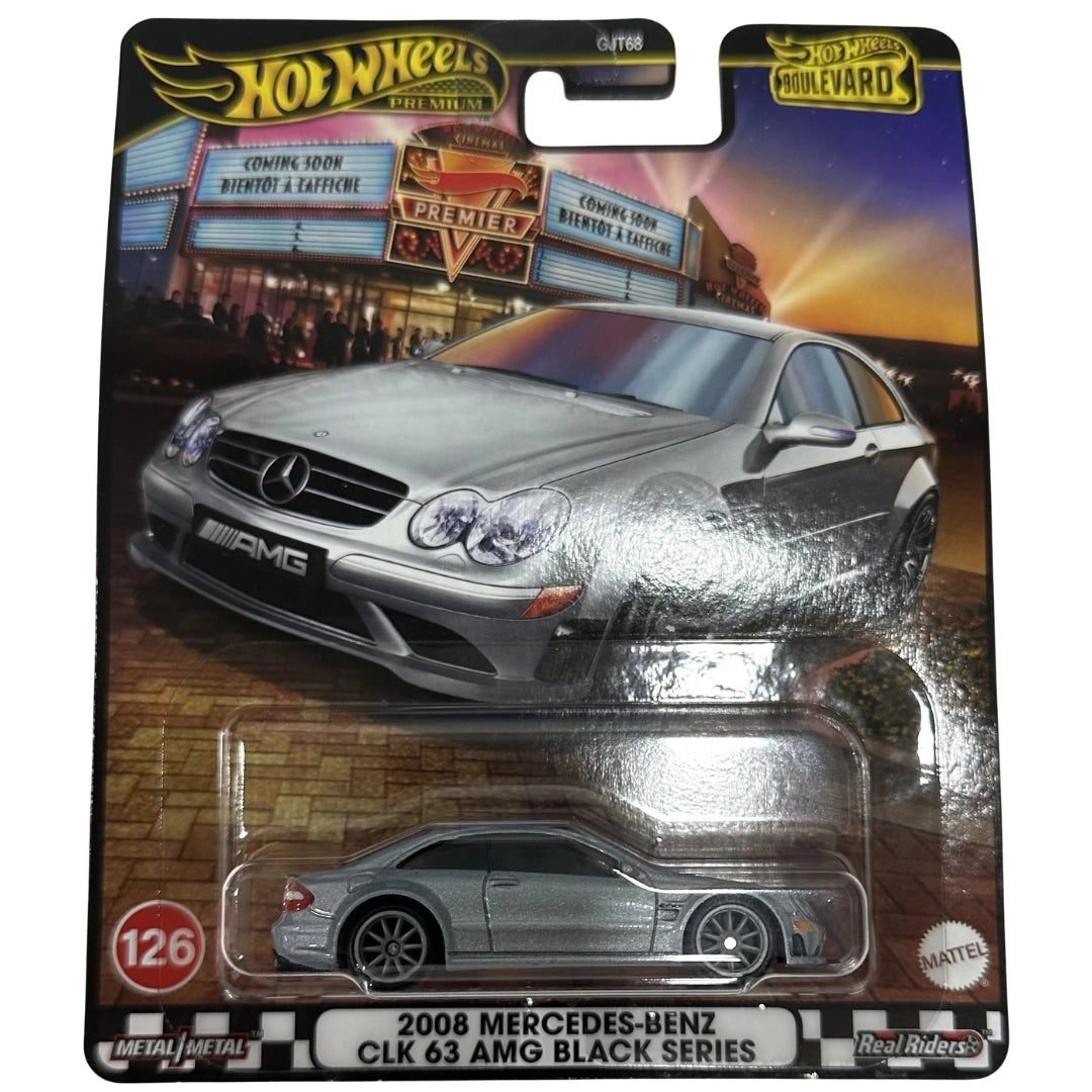Hot Wheels 1:64 2008 Mercedes-Benz CLK 63 AMG Black Series Diamond Silver Metallic