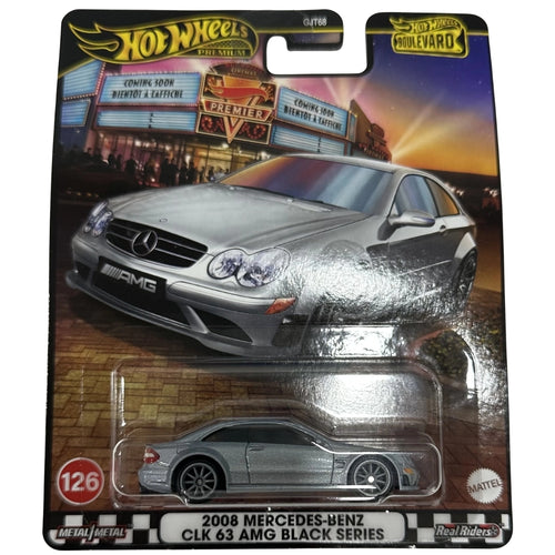 Hot Wheels 1:64 2008 Mercedes-Benz CLK 63 AMG Black Series Diamond Silver Metallic